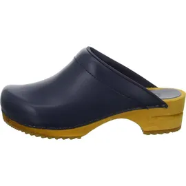 Sanita Comfortwear Clog "Wood-Lotte open, - Blau