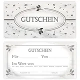 LIMONIA Geschenkkarte Gutschein Geschenkgutschein zum Ausfüllen für Spa Beauty Wellness, Geschenkgutscheine mit vorgedruckten Feldern zum Ausfüllen