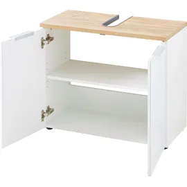 Germania Waschbeckenunterschrank PESCARA weiß, navarra-eiche 70,0 x 34,0 x 58,0 cm