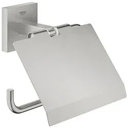 Grohe Start Cube Toilettenpapierhalter 41102DC0 Supersteel, mit Deckel
