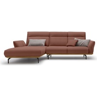 hülsta sofa Ecksofa hs.460, Sockel in Nussbaum, Winkelfüße in Umbragrau, Breite 298 cm braun