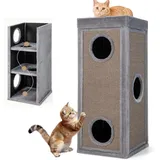 GYMAX Kratzbaum 40 x 40 x 99 cm grau