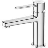 BADLAND Waschtischarmatur Wasserhahn Kleine GLAMOUR Mischbatterie für Badezimmer in Silber