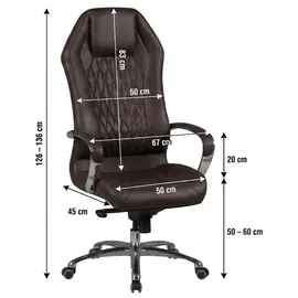 FineBuy Monterey Echt-Leder Braun
