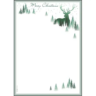 Sigel Weihnachtsbriefpapier Christmas Forest", A4, 25 Blatt,