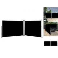 vidaXL Ausziehbare Seitenmarkise 1 x 10 m schwarz
