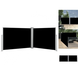 vidaXL Ausziehbare Seitenmarkise 1 x 10 m schwarz