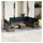 vidaXL Gartensofa-Set 10-tlg. grau Polyrattan