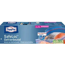 20 Toppits Gefrierbeutel SafeLoc 6,0 l