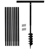 vidaXL Erdbohrer 270520, Handerdbohrer, 100 mm Ø, bis 9 m