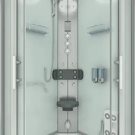 SeniorBad Dampfdusche Dusche Duschkabine D58-60T3-EC Duschtempel Sauna 100x100 cm