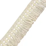 Wambere 5 Meter 5cm Breite Fransenborte Quaste Spitzenband Fransenbesatz Spitzenbesatz zum Nähen Dekoborte Fransenband für DIY Kostüme Bekleidung Vorhang Kleidung Tischdecke Hochzeit Deko,Beige