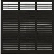 Plus Gartentor 180 x 180 cm Schwarz/Holz