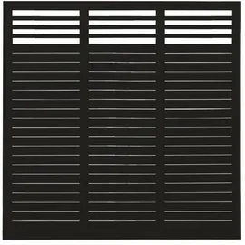 Plus Gartentor 180 x 180 cm Schwarz/Holz