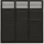 Plus Gartentor 180 x 180 cm Schwarz/Holz