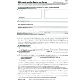 RNK Mietvertrag 598 Gewerberaum DIN A4 5Blatt