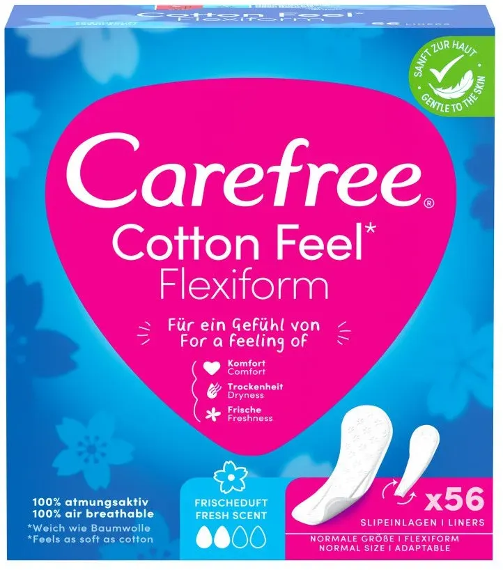 Carefree - Slipeinlagen 'Cotton Feel Flexiform mit Frischeduft' Inkontinenzslip 5x56 St Frauen