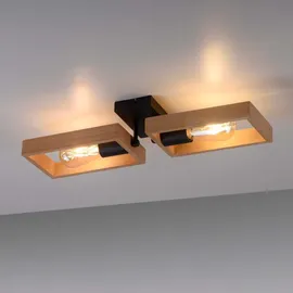 just light. Just Light 2-flg. rechteckig Holz schwarz