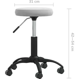 vidaXL Bürostuhl Drehbar Samt Hellgrau