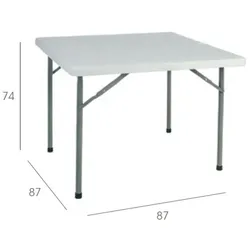 SUMMA garbar YAGO Quadratischer Klapptisch Indoor, Outdoor 87x87 Grau