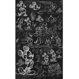 KOMAR Fototapete Vlies Mickey - Chalkboard 120 x 200 cm