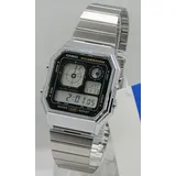 Casio Digital Edgy Collection A130WE-1AEF Edelstahl 34 mm A130WE-1AEF