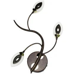Licht-Erlebnisse LED Wandlampe GORI Rostbraun Floral Modern
