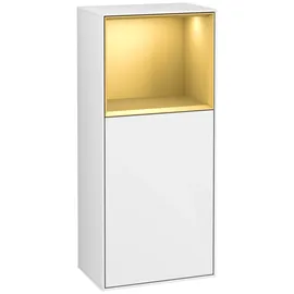 Villeroy & Boch Finion Seitenschrank 41,8 x 93,6 cm Glossy White Lacquer/Gold Matt Lacquer Holz/MDF/Furnier