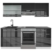 Vicco Küchenzeile R-Line, 200 cm ohne Arbeitsplatte Anthrazit Hochglanz/Weiß, & Küchenblöcke, Küchenzeilen Geräte