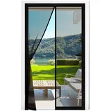 fillis Magnet Fliegengitter Tür 90 x 210 cm Schwarz