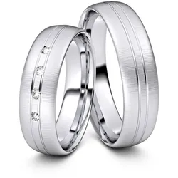 Trauringe Bielefeld 585er Weiflgold - 4881