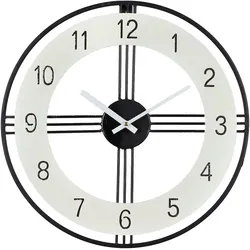 Wanduhr AMBIENTE HAUS "Wanduhr modern 40cm", schwarz, B:40cm H:40cm T:3cm, Wanduhren