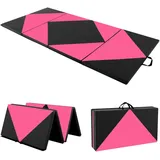 Costway Sportmatte, Pink, Schwarz, Leder, 120x240 cm, - Fitness