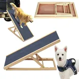 Hundetreppe für Kleine Hunde Hunderampe Auto Klappbar Bett Sofa Stufen Auffahrrampe Treppe Katzenleiter Hundeleiter Hundeautorampe mit Rutschfester Sicherheitsteppich, 2 stufig 70cm x 35cm