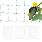 Relaxdays Ranknetz 4er Set, für Gewächshaus, 200x250 cm Rankhilfe Gurken, Maschenweite 10 cm, Gewächshausnetz, PE, grün