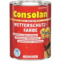 Consolan Profi Wetterschutzfarbe Holzschutz außen 2,5 Liter Ral 7016 Anthrazitgrau