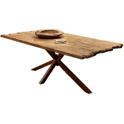 Tisch 180x100 Teak Metall Esstisch Speisetisch Küchentisch Esszimmer Wohnzimmer
