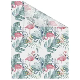 Lichtblick Fensterfolie selbstklebend, Sichtschutz, Flamingo Rosa Grün