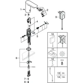 Grohe Bau Cosmopolitan E Sensor-Armatur chrom 36453000