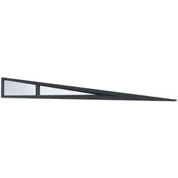 Seitenkeil | RAL 7016 | Farbe Klar / Opal Weiß | Tiefe 2,50 m