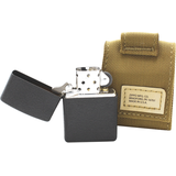 Zippo ZIPPO, Black Crackle Coyote Pouch Geschenkset, ZIPPO-Feuerzeug inkl. Feuerzeugbeutel