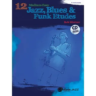Alfred Music Publishing 12 Medium-Easy Jazz, Blues & Funk Etudes: E-Flat Instrument, Book & CD