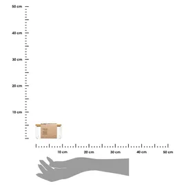 Michelin Kosmetikbox Selena Square 9,6 x 9,6 cm 1-tlg. weiß
