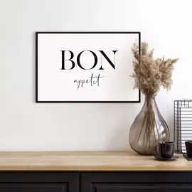 Reinders! Bild mit Rahmen »Bon Appetit«, schwarz