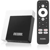 MECOOL KM7 Plus Android TV Box 11.0, 4K HDR 2GB 16GB Unterstützt 2.4G/5.0G/BT 5.0/AV1 Remote Streaming Media Player Google TV mit Amlogic S905Y4 Netflix Google Sitzend