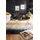 FineBuy Couchtisch Schwarz Gold Glas Ø 82 cm