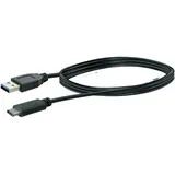 Schwaiger USB-C auf USB-A 1 m Schwarz