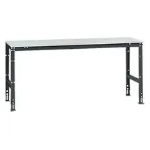 Manuflex Grundtisch UNIVERSAL Standard, Tischplatte Kunststoff, 2000x800, anthrazit
