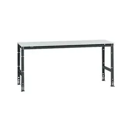 Manuflex Grundtisch UNIVERSAL Standard, Tischplatte Kunststoff, 2000x800, anthrazit