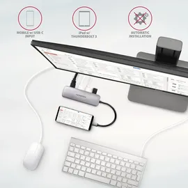 AXAGON HMC-HCR3A USB-C 3.2 Gen 1 Hub, 20cm, Kabelgebun